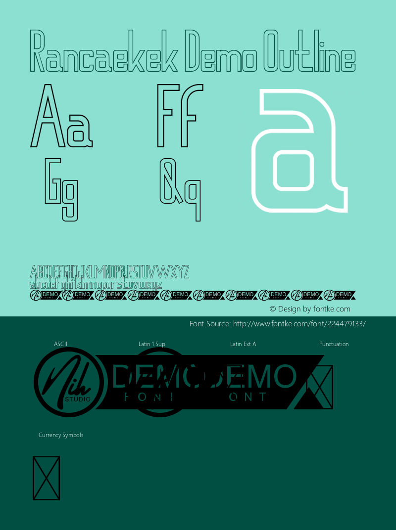 Rancaekek Demo Outline Version 1.003;Fontself Maker 3.5.4图片样张