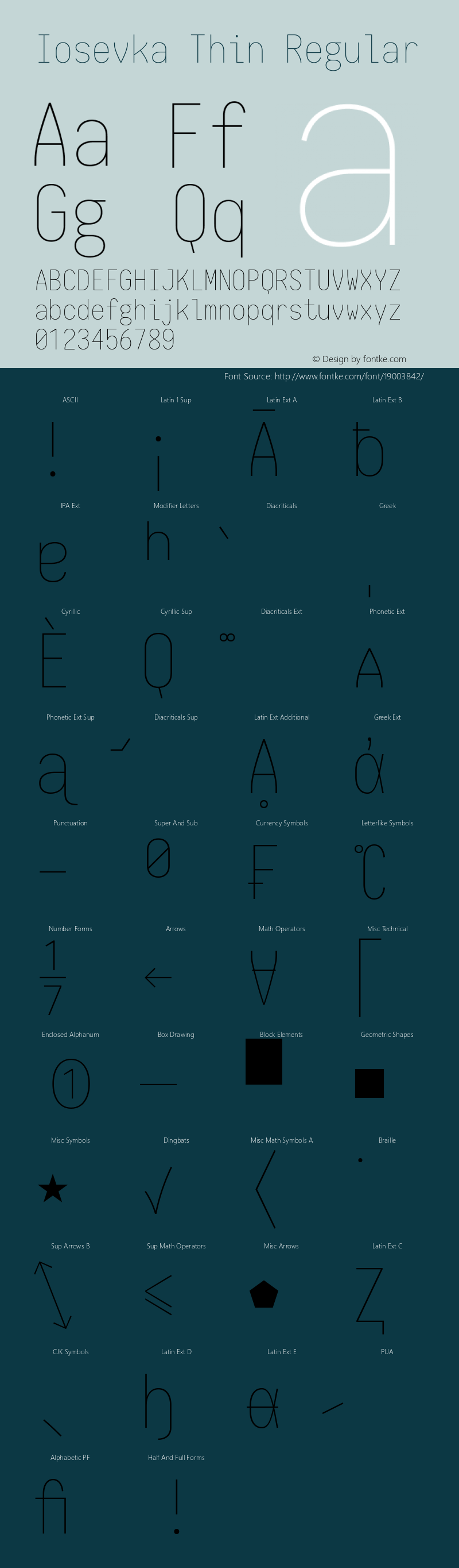 Iosevka Thin Regular 1.11.5; ttfautohint (v1.6)图片样张