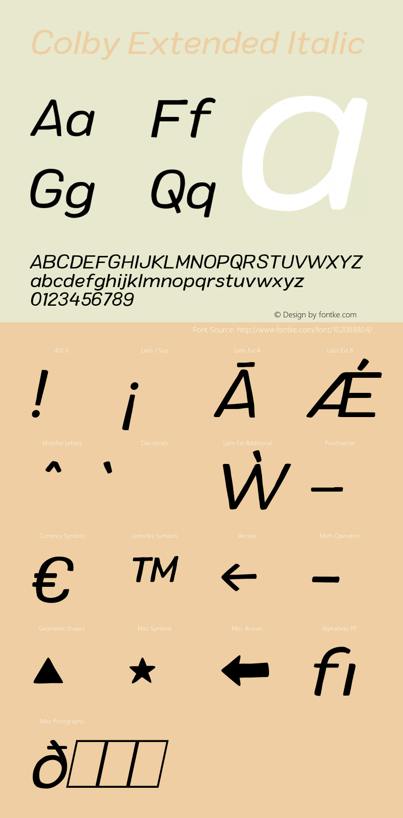 Colby Extended Italic 1.000图片样张