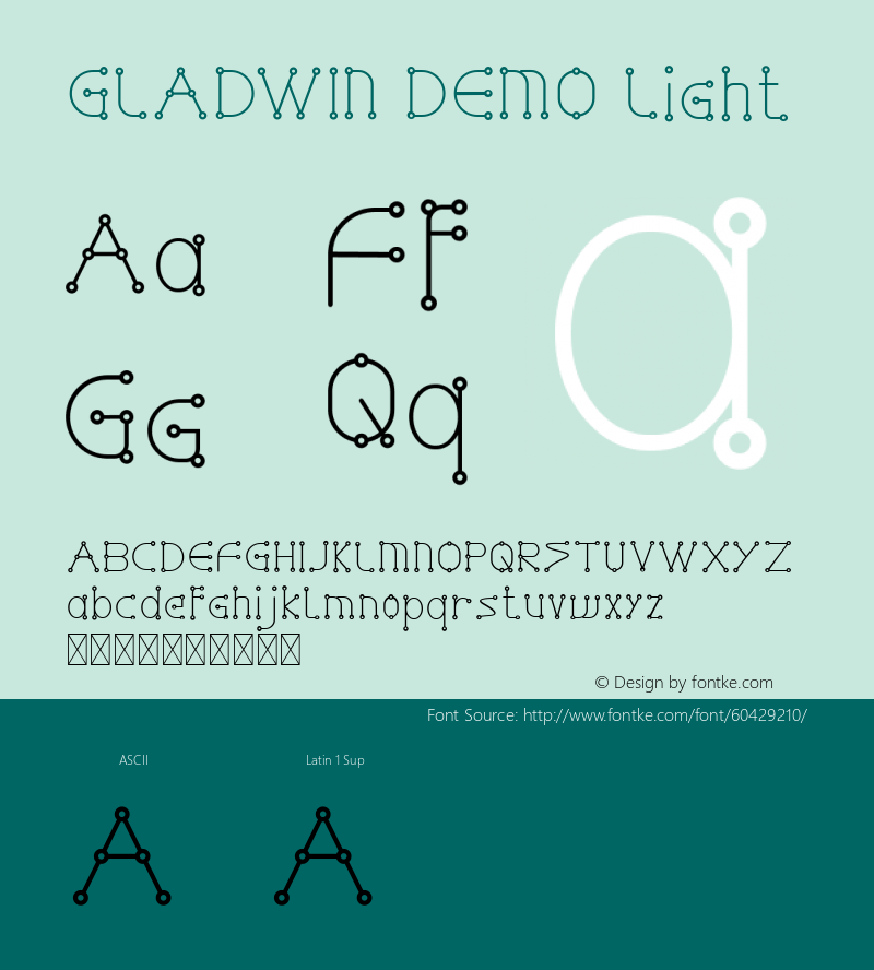 GLADWIN DEMO Light Version 1.002;Fontself Maker 3.1.2图片样张