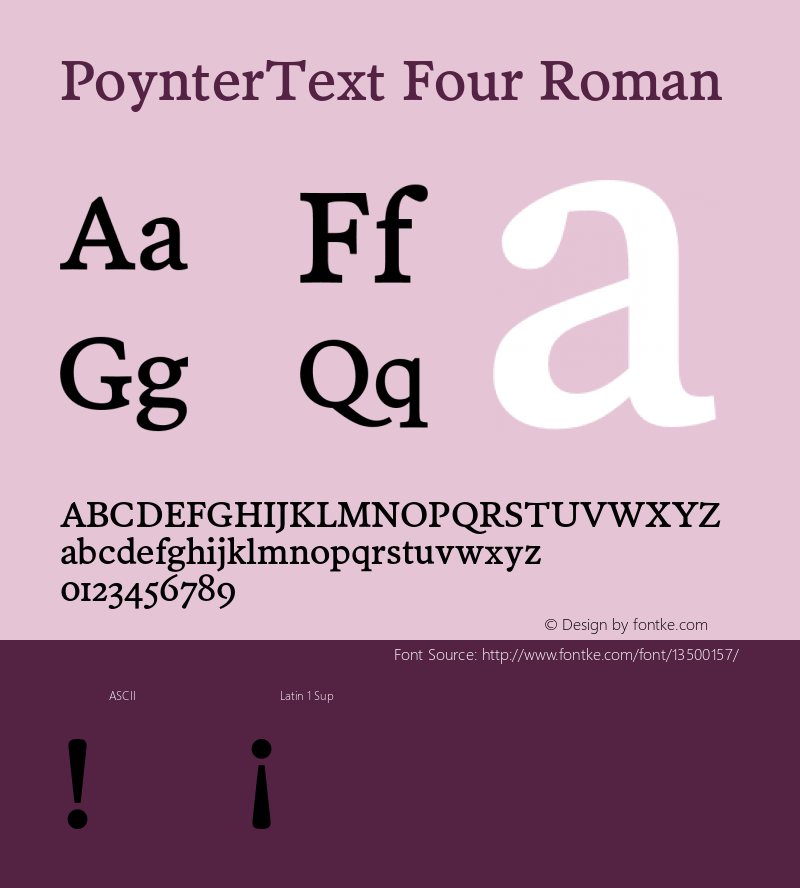 PoynterText Four Roman 001.000图片样张