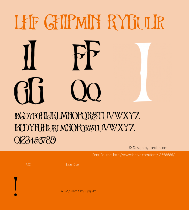 LHF Chapman Regular Version 2.001;PS 002.000;hotconv 1.0.38图片样张