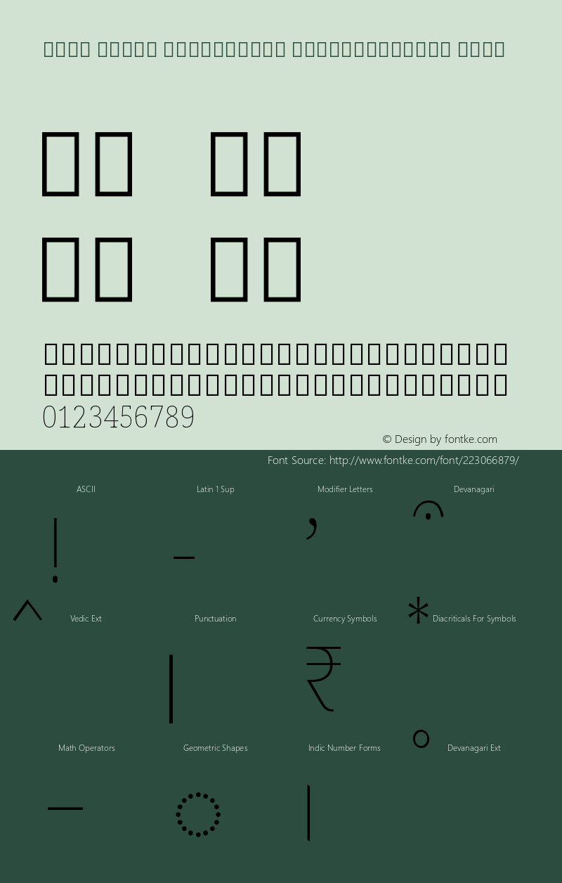 Noto Serif Devanagari SemiCondensed Thin Version 2.001图片样张