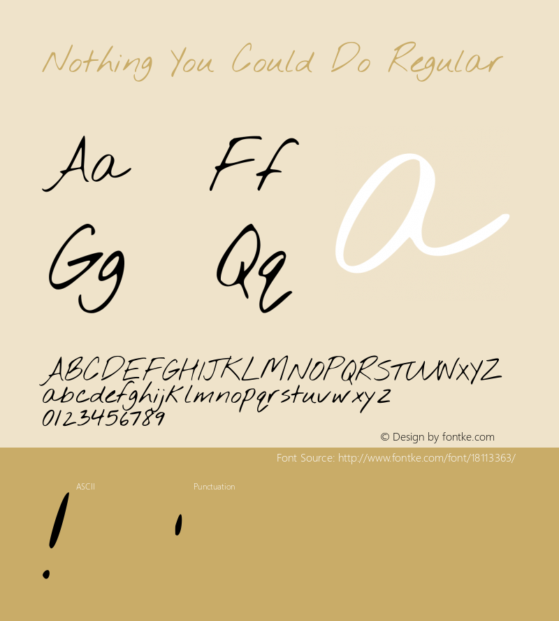 Nothing You Could Do Regular Version 1.0图片样张