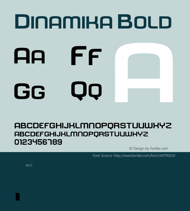 Dinamika Bold Version 1.000;PS 001.000;hotconv 1.0.88;makeotf.lib2.5.64775图片样张