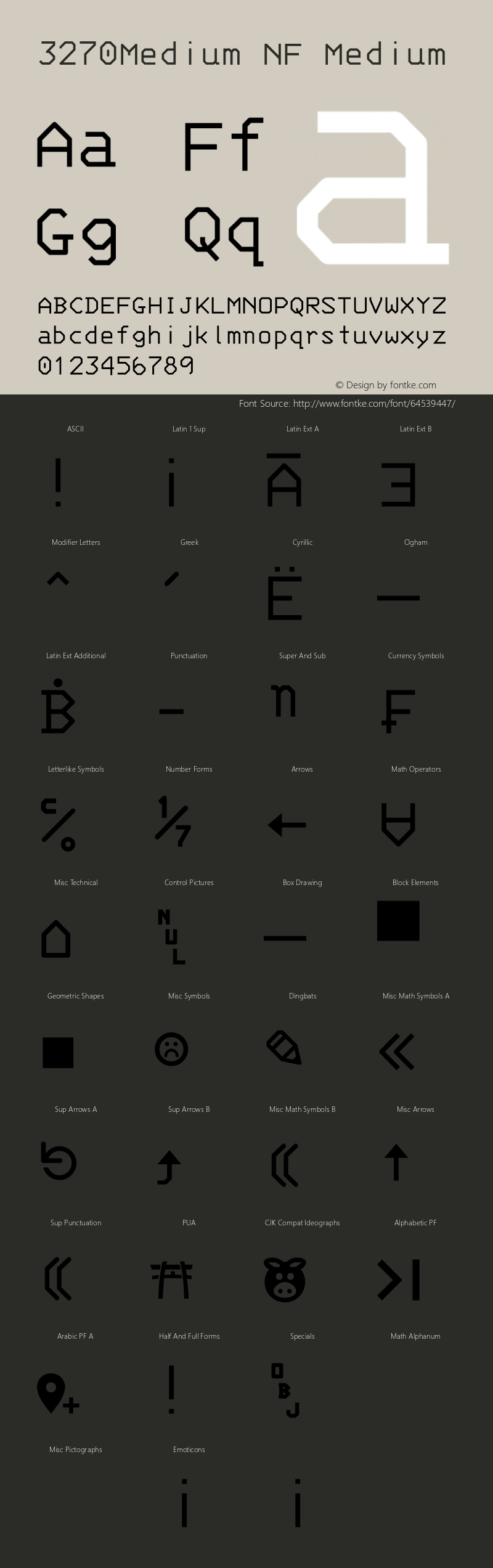 3270-Medium Nerd Font Complete Mono Windows Compatible Version 001.000;Nerd Fonts 2图片样张