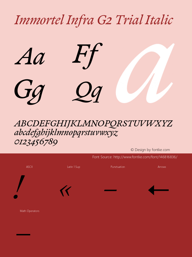 Immortel Infra G2 Trial Italic Version 1.200;FEAKit 1.0图片样张