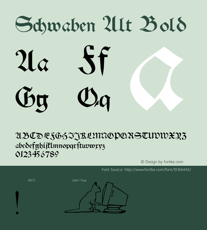 Schwaben Alt Bold Version 3.5图片样张