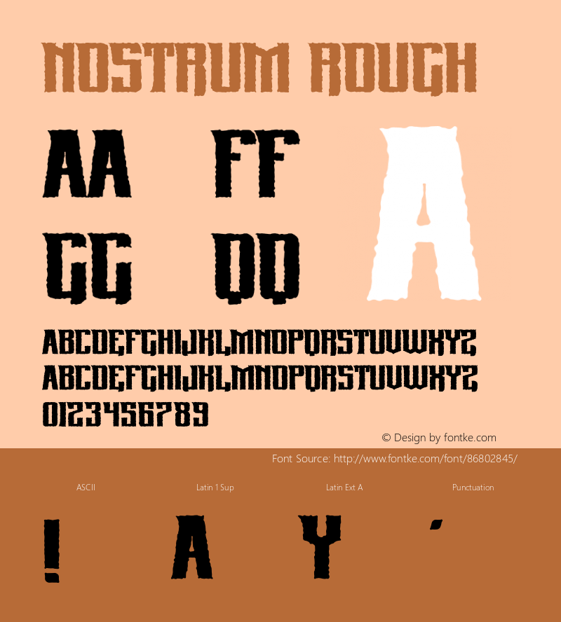 Nostrum Rough Version 1.001;Fontself Maker 3.5.4图片样张