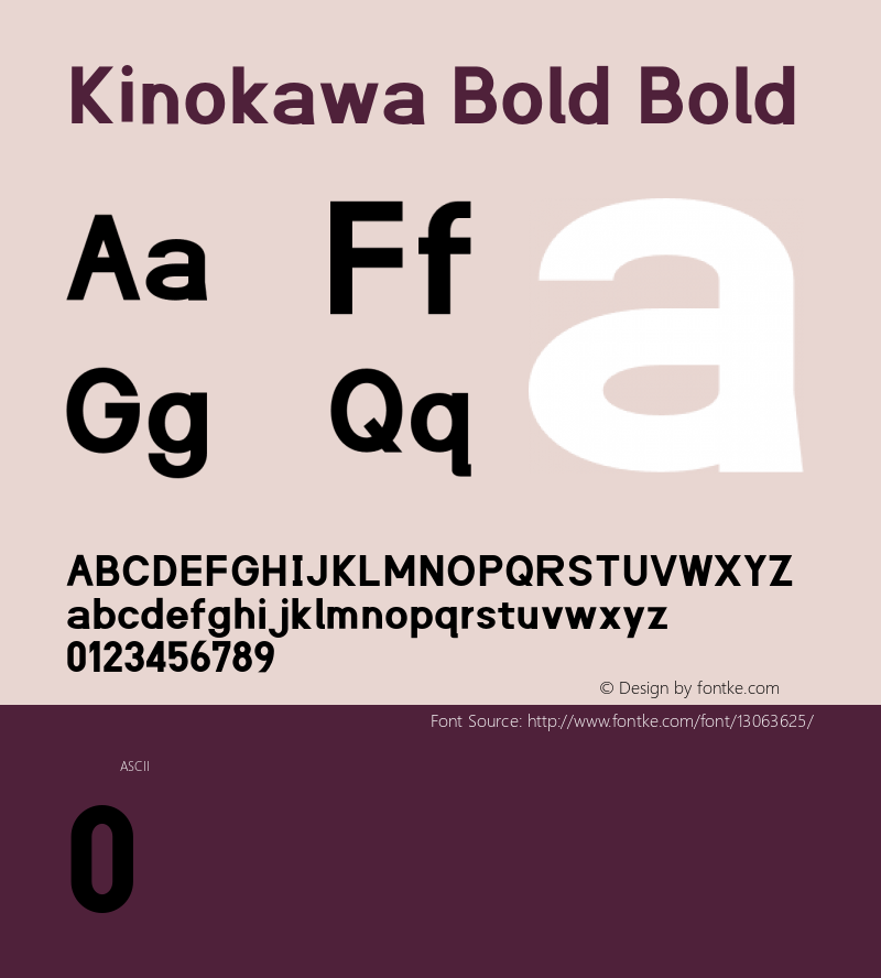 Kinokawa Bold Bold Version 0.3图片样张