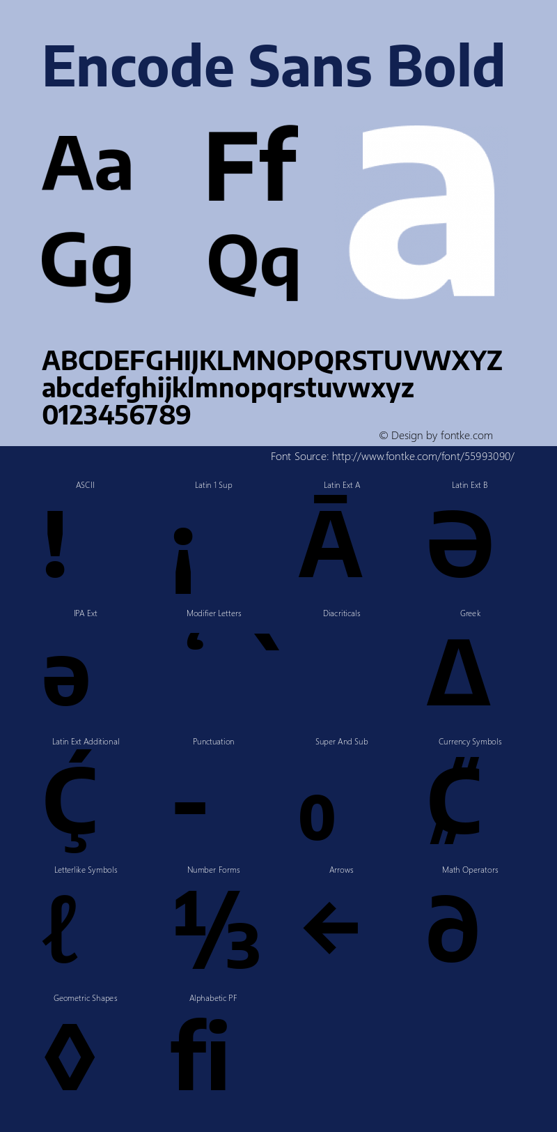 Encode Sans Bold Version 2.000图片样张