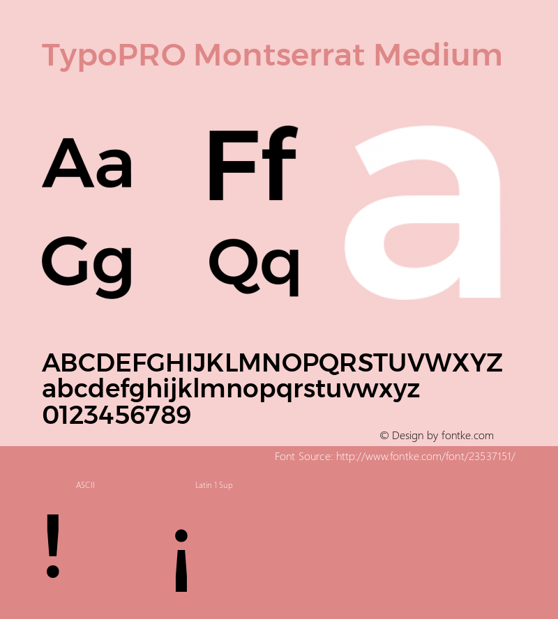 TypoPRO Montserrat Medium Version 6.001图片样张