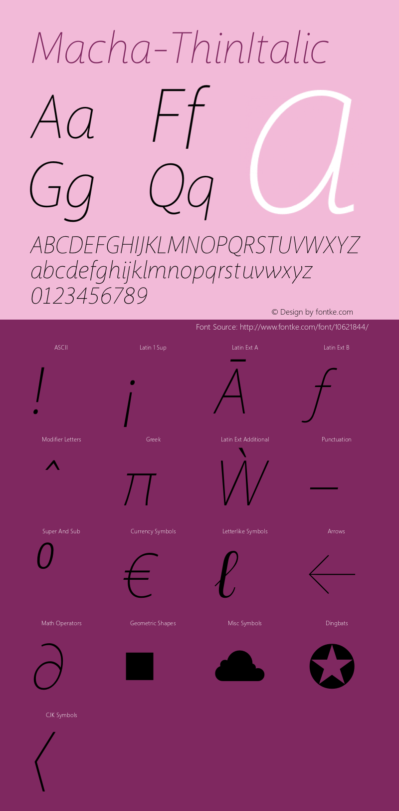 Macha-ThinItalic ☞ Version 2.000;com.myfonts.easy.positype.macha.thin-italic.wfkit2.version.3TL5图片样张