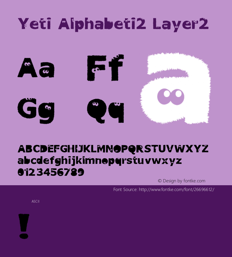 Yeti Alphabeti Layer 2 Version 001.000图片样张