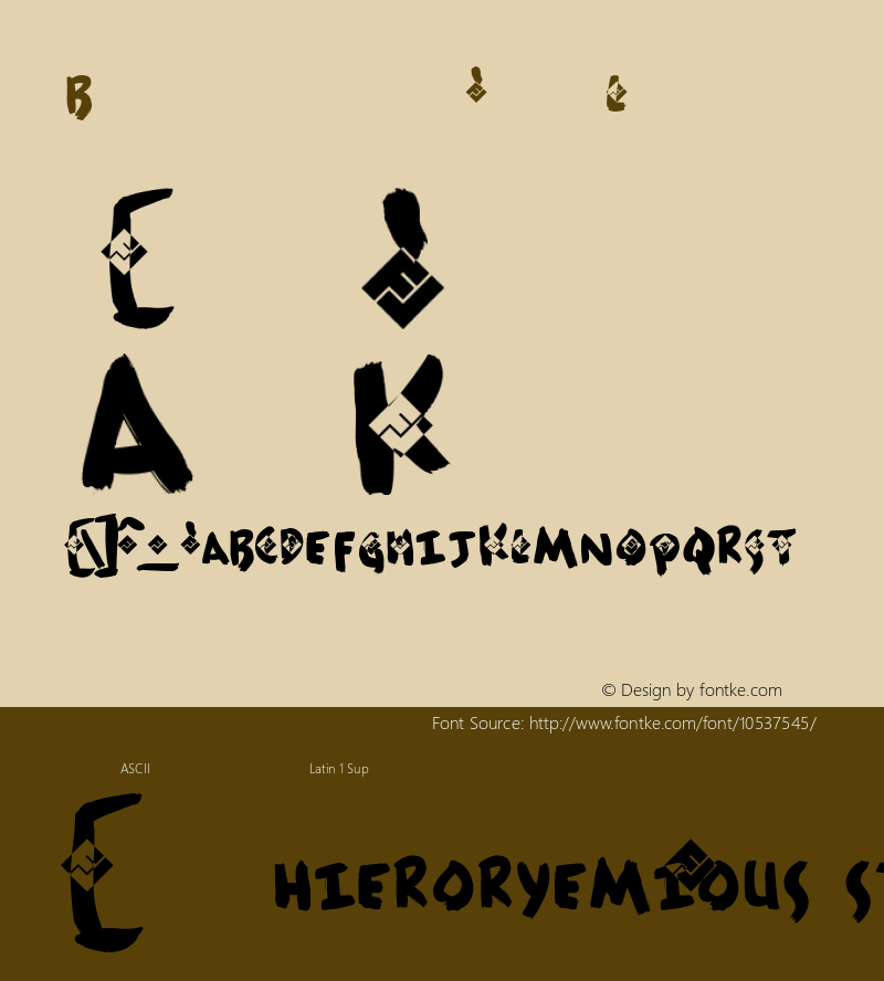 Hieroryemious Font Regular Unknown图片样张