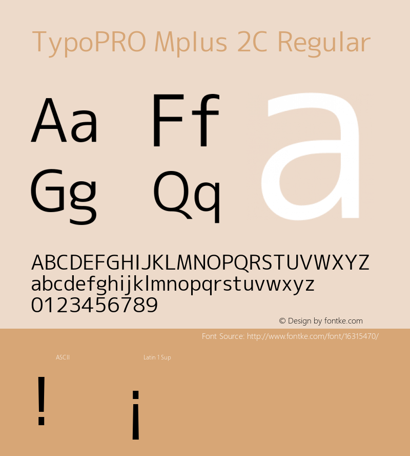 TypoPRO Mplus 2C Regular Version 1.059图片样张