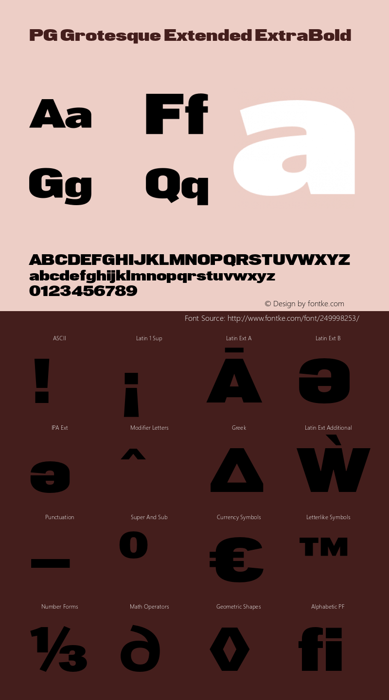 PG Grotesque Extended ExtraBold Version 1.000;Glyphs 3.2 (3207)图片样张