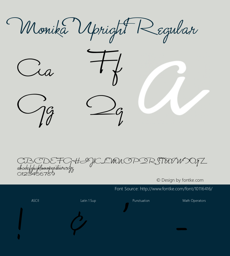 Monika 'Upright' Regular 1.0; 5-6-2003图片样张