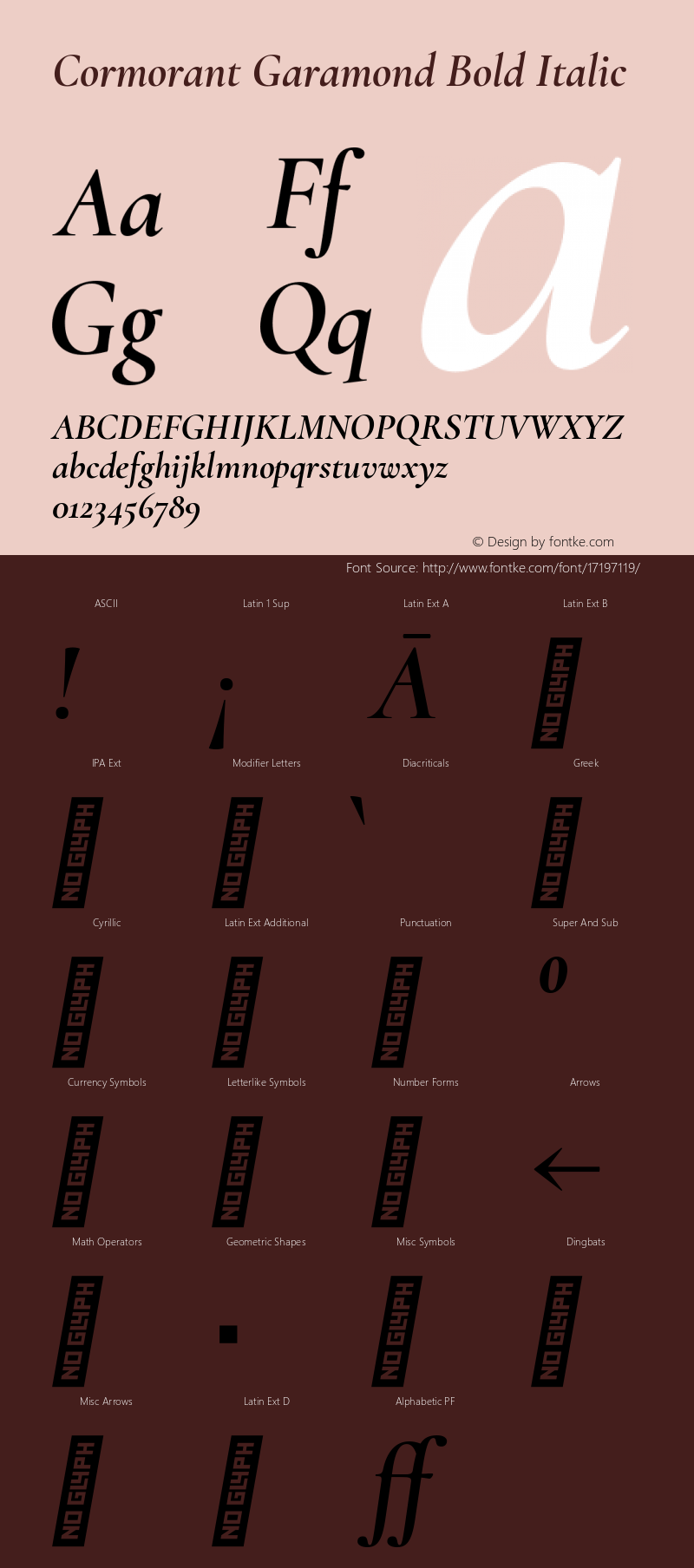 Cormorant Garamond Bold Italic Version 3.000图片样张