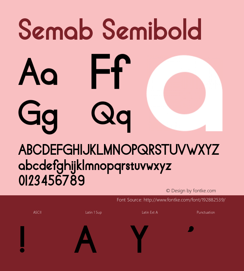 Semab Semibold Version 1.001;Fontself Maker 3.5.7图片样张