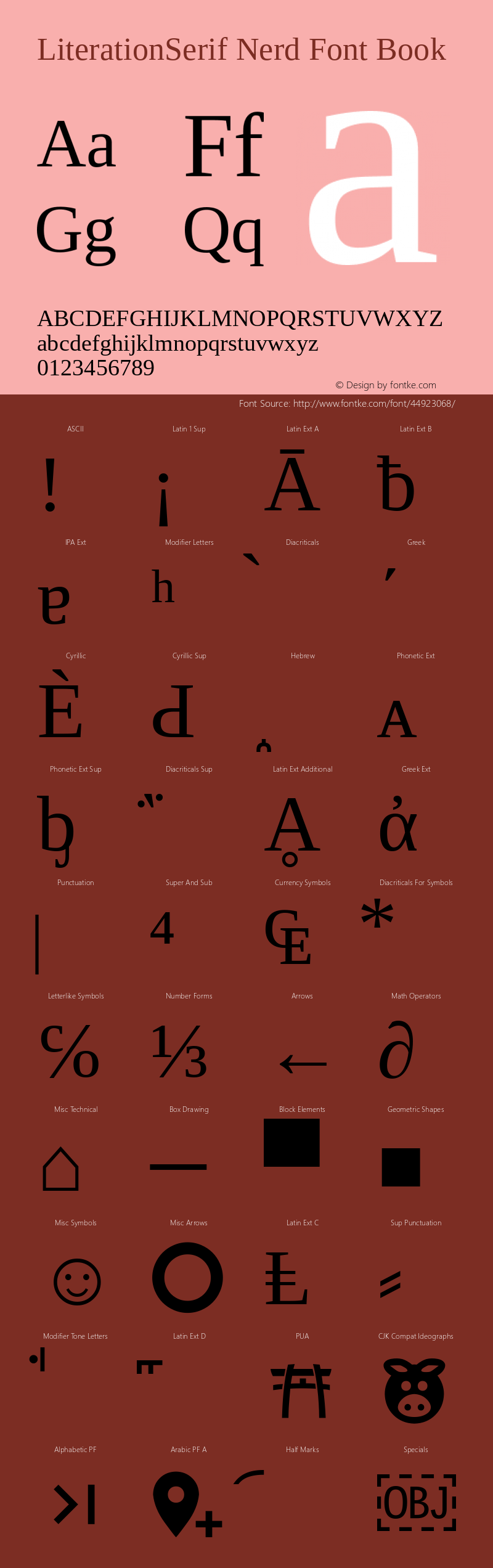 Literation Serif Nerd Font Complete Version 2.00.5图片样张