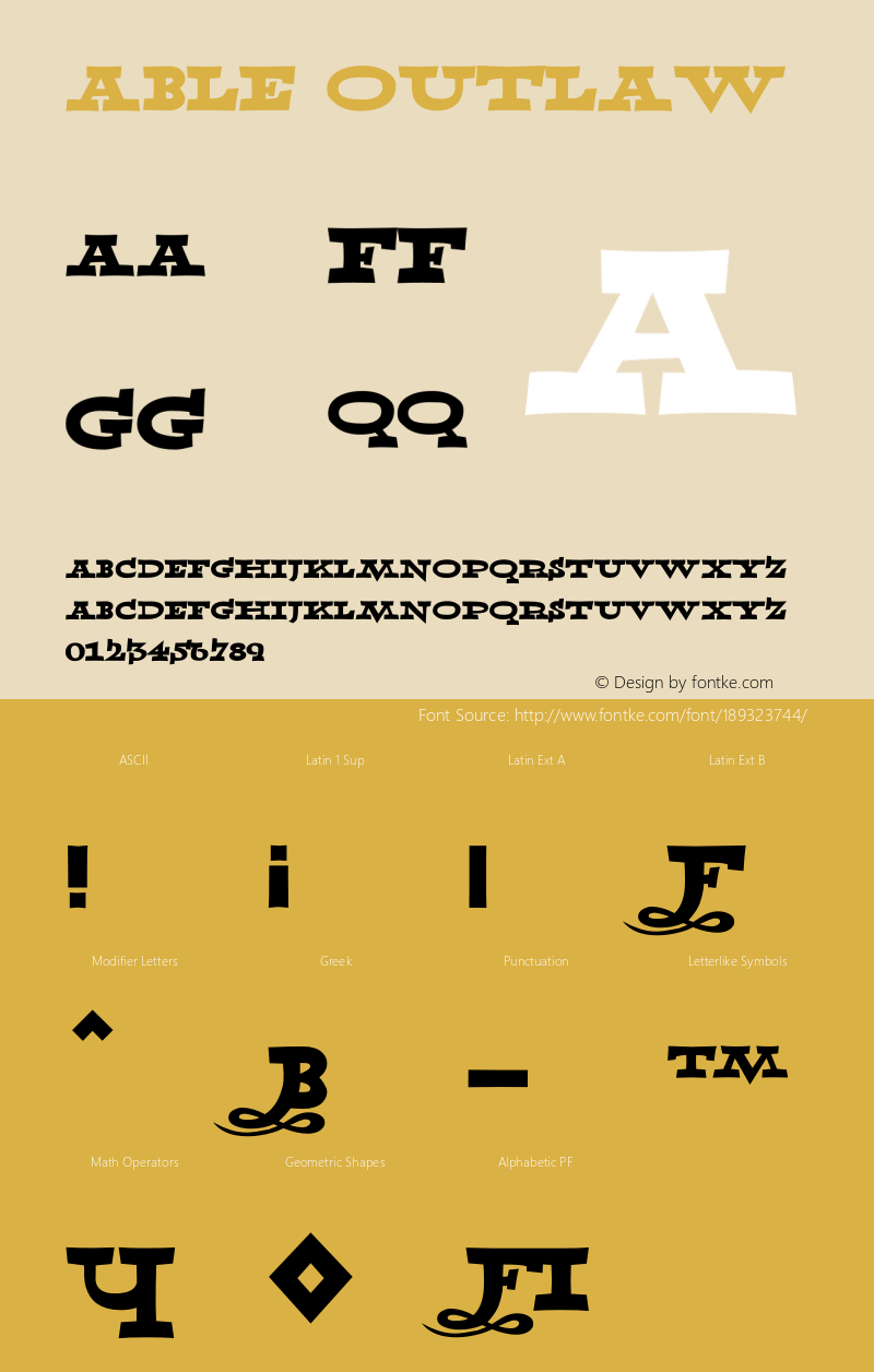 AbleOutlaw Macromedia Fontographer 4.1.4 9/11/01 | wf-rip DC20130320图片样张