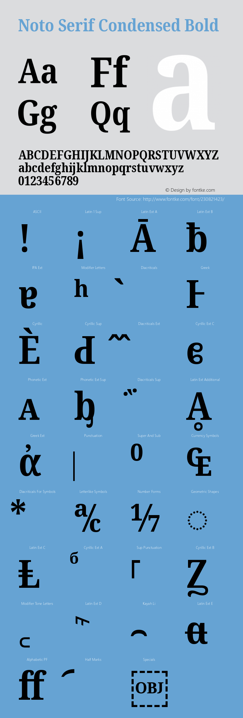 Noto Serif Condensed Bold Version 2.007图片样张