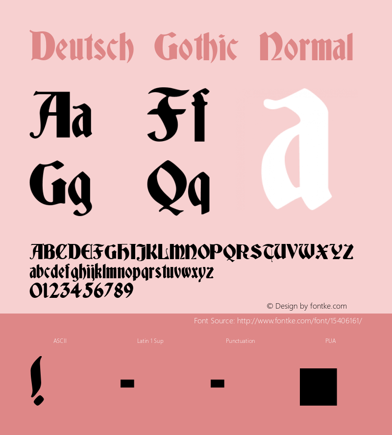 Deutsch Gothic Normal 1.0 Tue Jan 04 17:15:27 1994图片样张