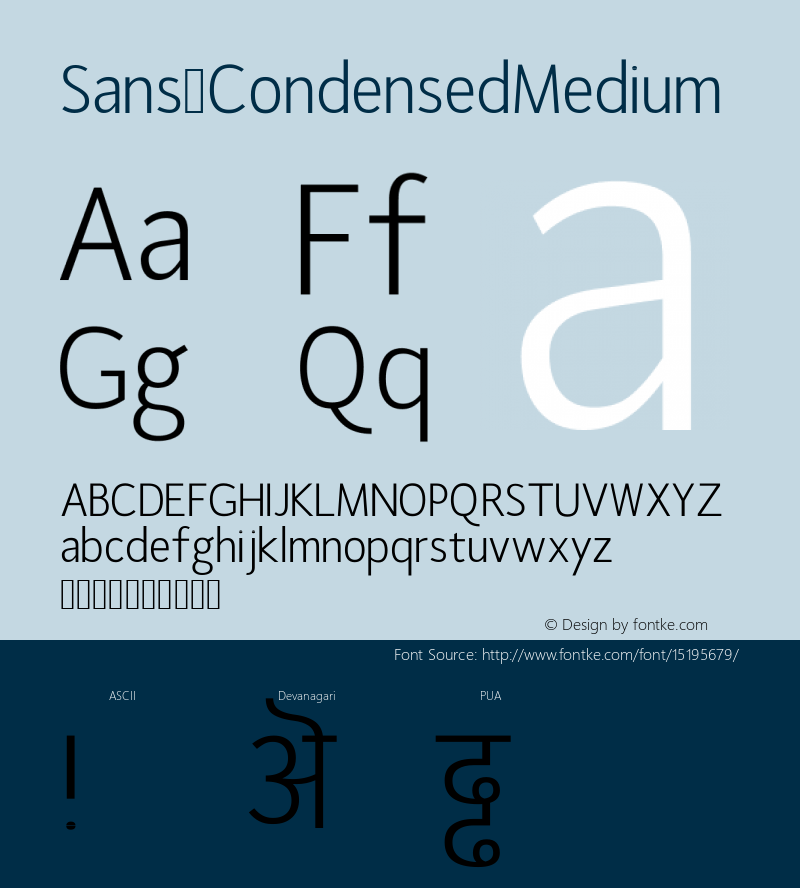 Sans CondensedMedium Version Version 1.0图片样张