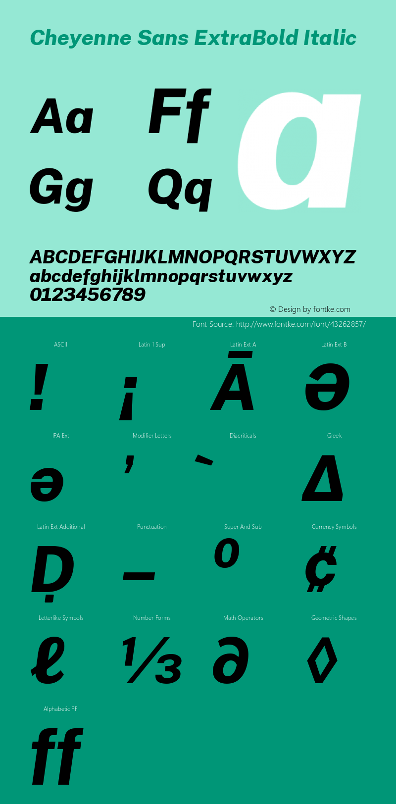 Cheyenne Sans ExtraBold Italic Version 1.00;October 26, 2019;FontCreator 12.0.0.2547 64-bit图片样张