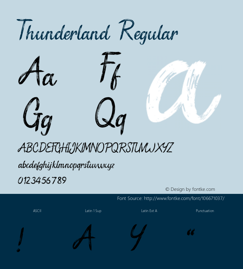 Thunderland Version 1.004;Fontself Maker 3.5.1图片样张