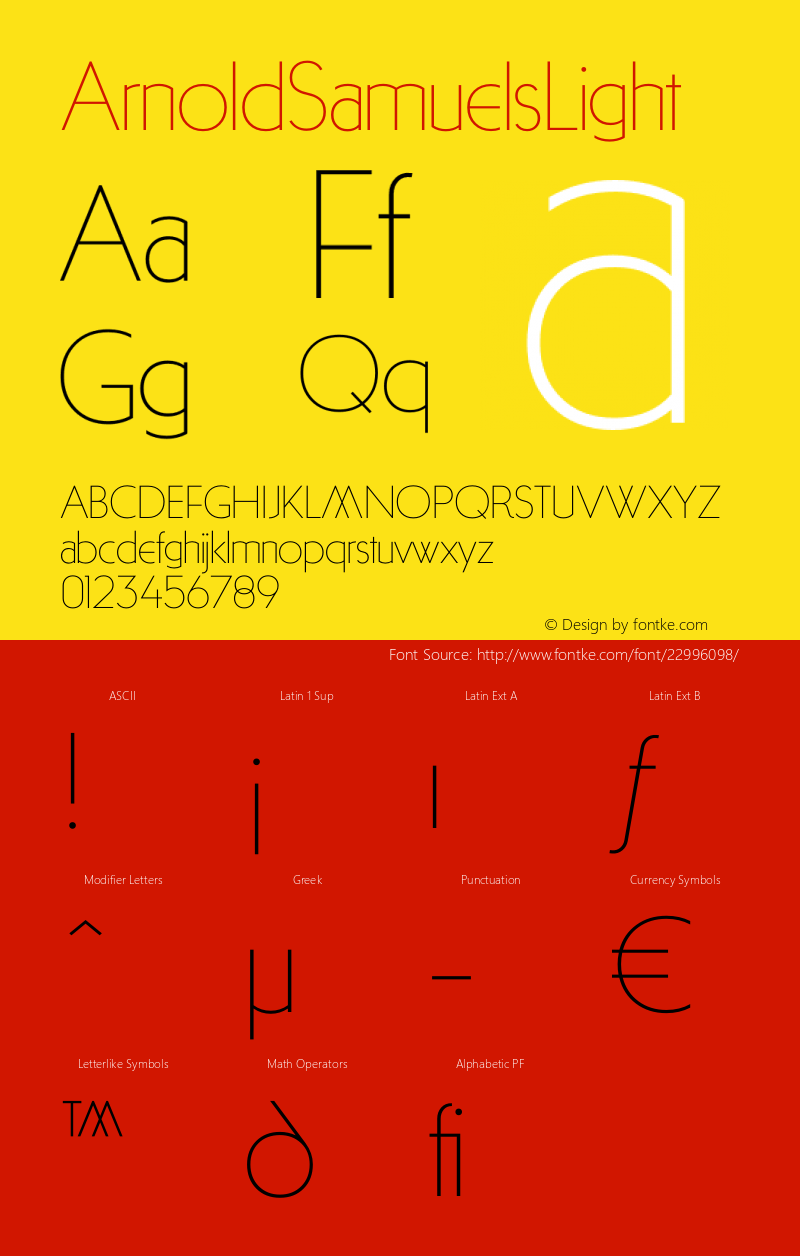 ☞ArnoldSamuelsLight Version 1.002;com.myfonts.samuelstype.arnold-samuels.light.wfkit2.32RS图片样张