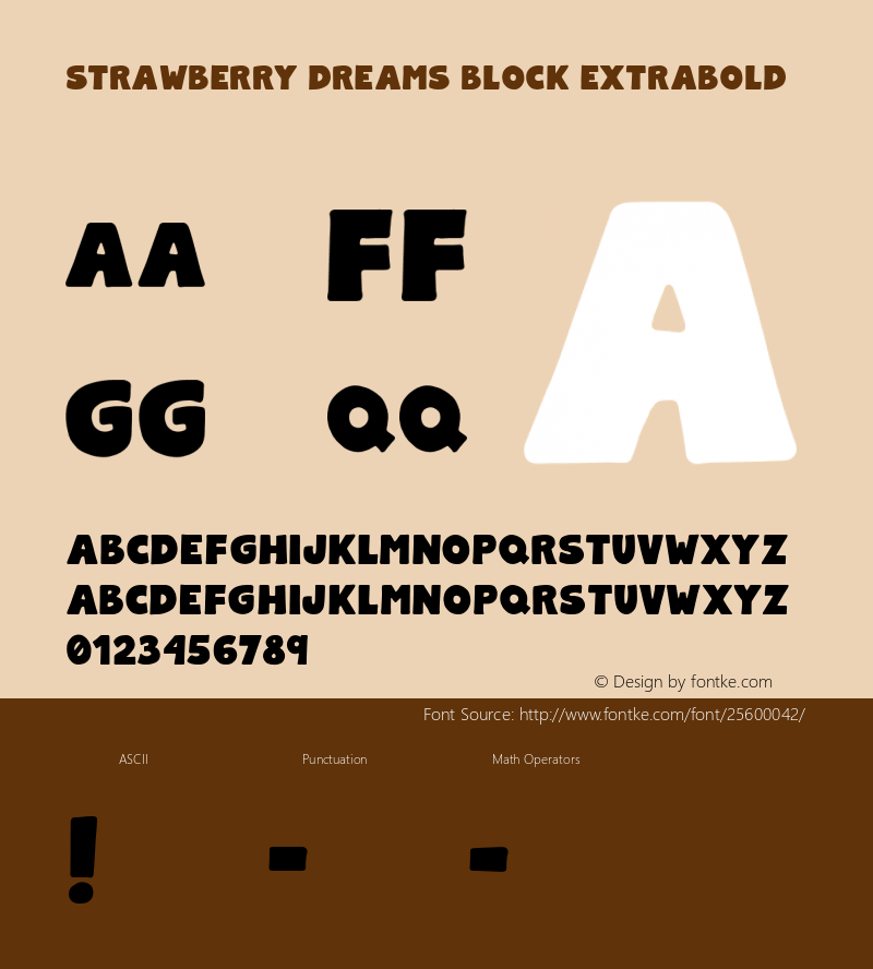 Strawberry Dreams Block ExtraBold Version 1.0 | wf-rip图片样张