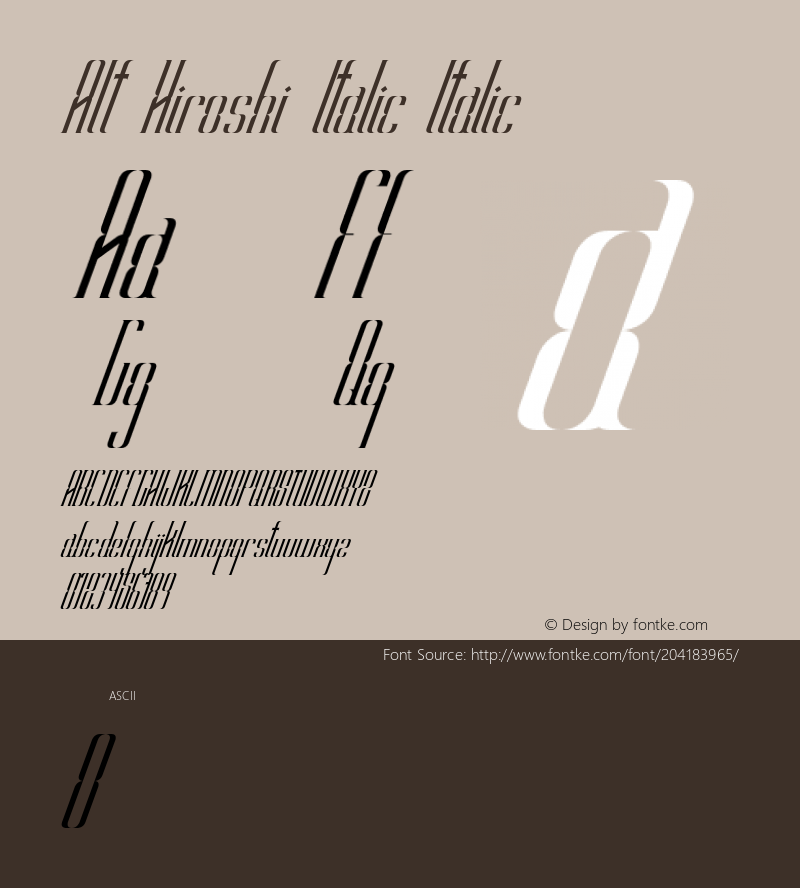 AltHiroshiItalic 图片样张