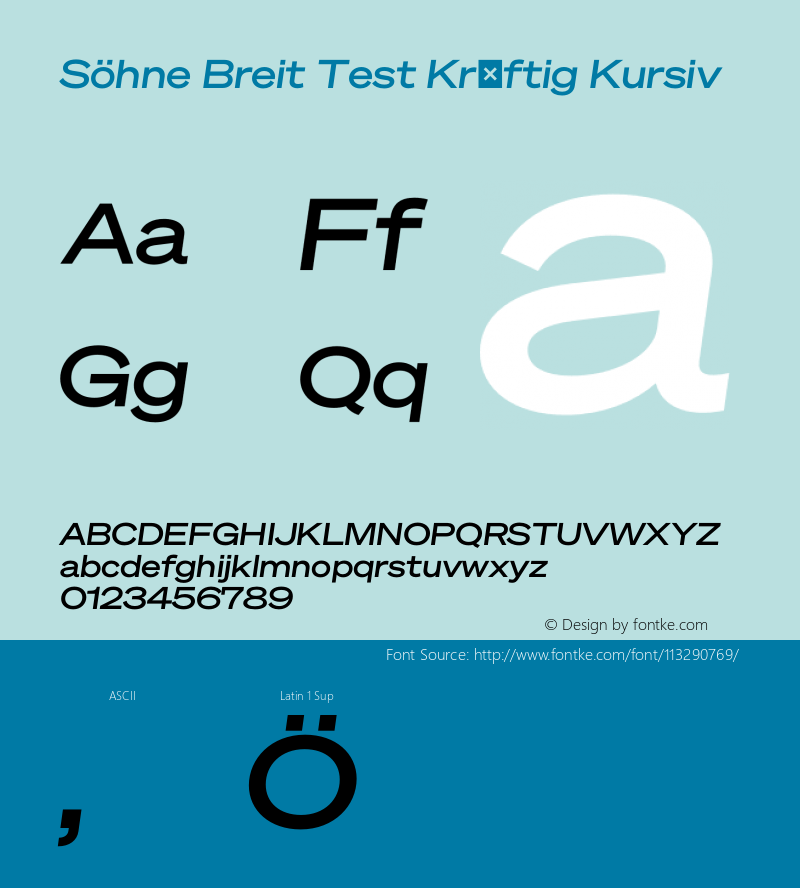 SohneBreit-KraftigKursivTest Version 1.108;hotconv 1.0.116;makeotfexe 2.5.65601;0图片样张