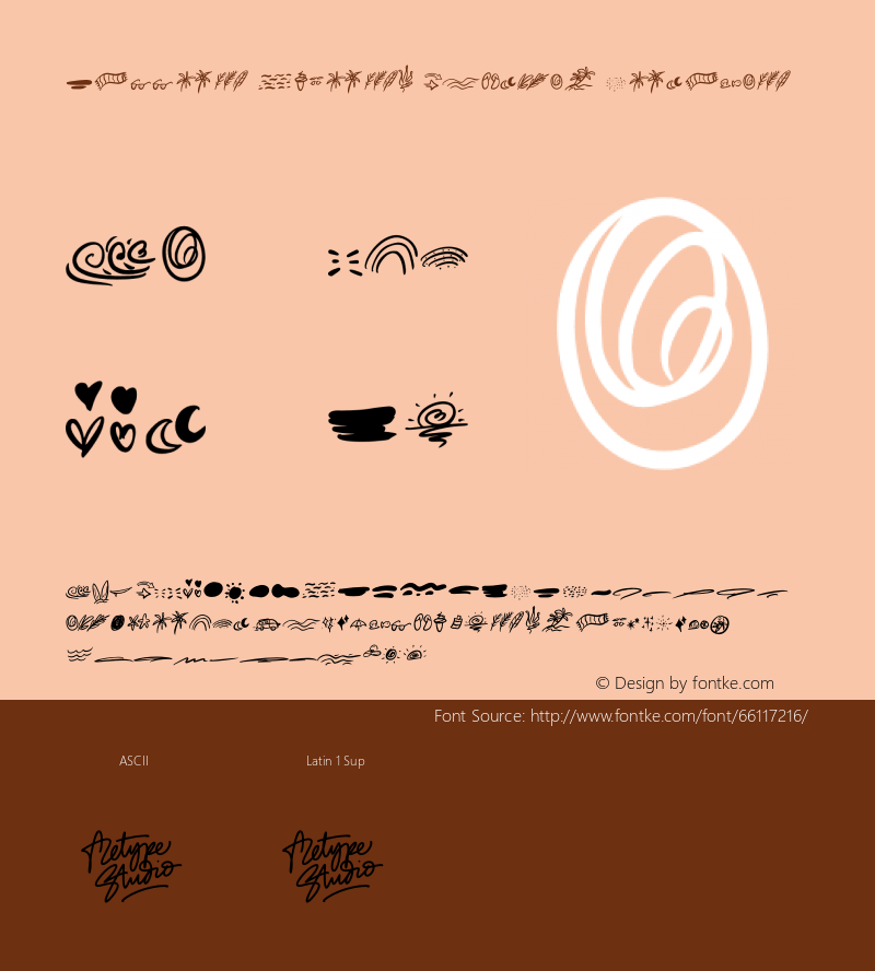 Summer Lovers Dingbat Version 1.00;June 1, 2020;FontCreator 12.0.0.2567 64-bit图片样张