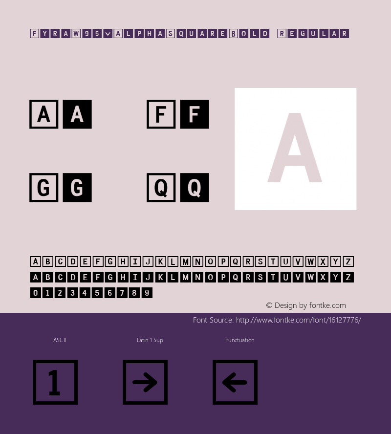 FyraW95-AlphaSquareBold Regular Version 1.00图片样张