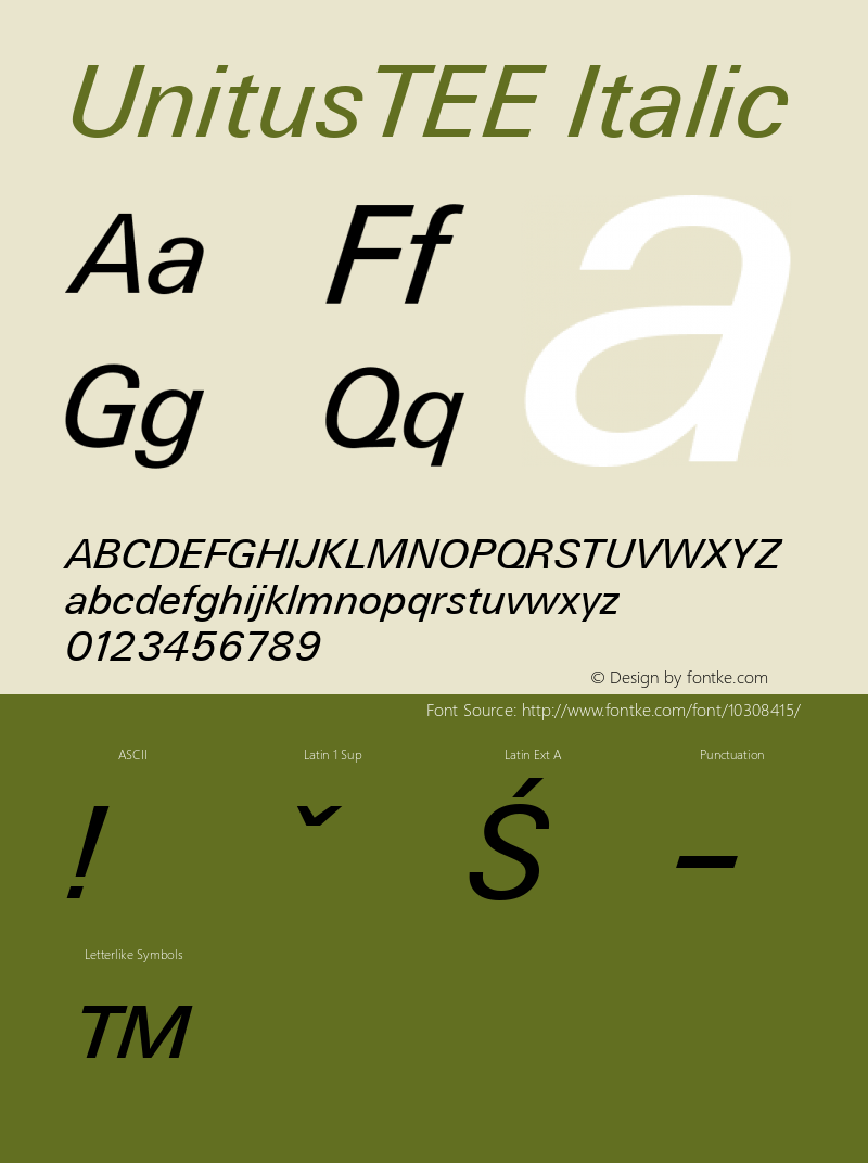 UnitusTEE Italic Version 001.005图片样张