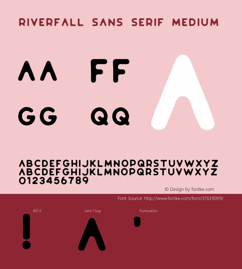 Riverfall-SansSerifMedium Version 1.002;Fontself Maker 3.2.2;YWFTv17图片样张