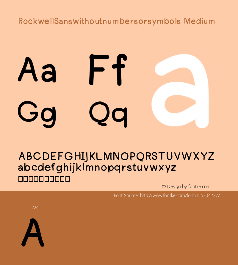 RockwellSanswithoutnumbersorsymbols Version 001.000图片样张