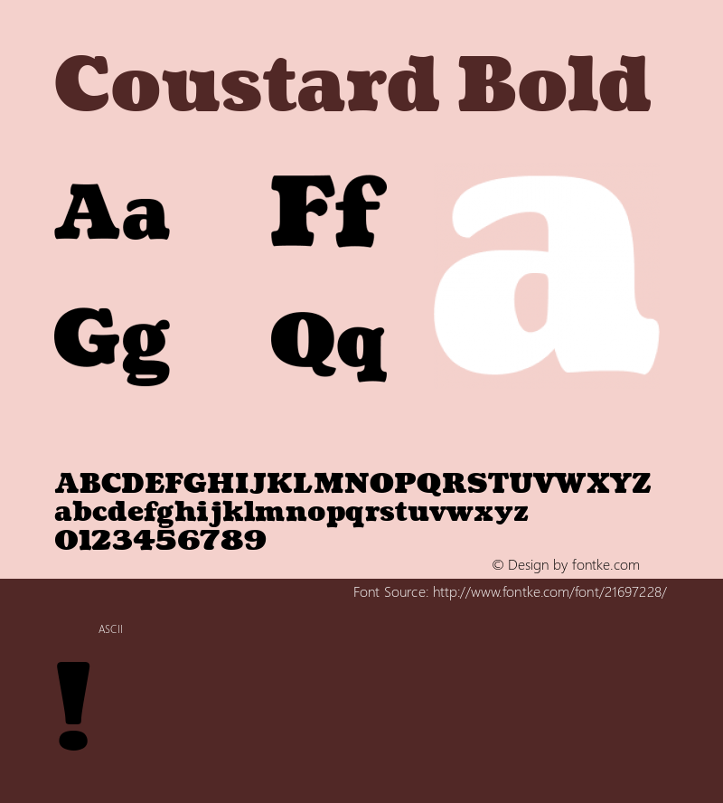 Coustard Bold 图片样张