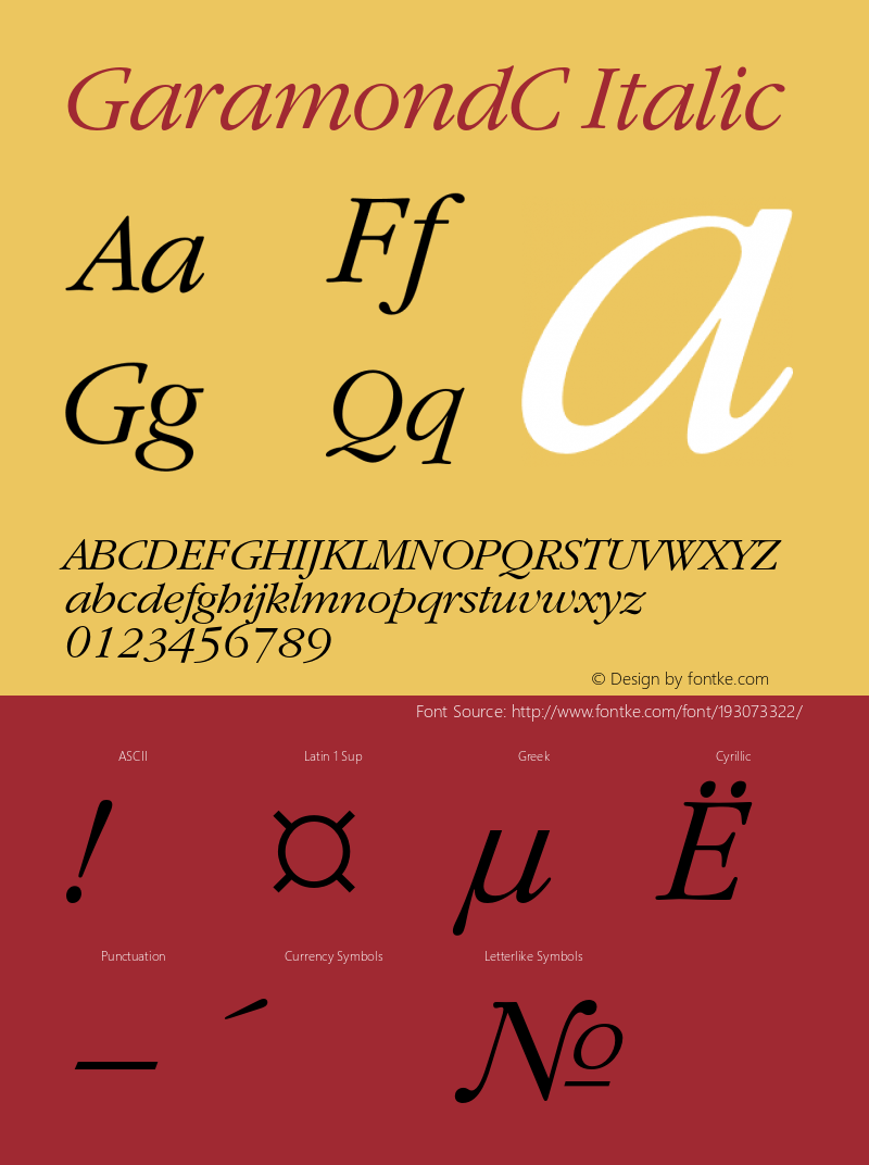 GaramondC-Italic 001.000图片样张