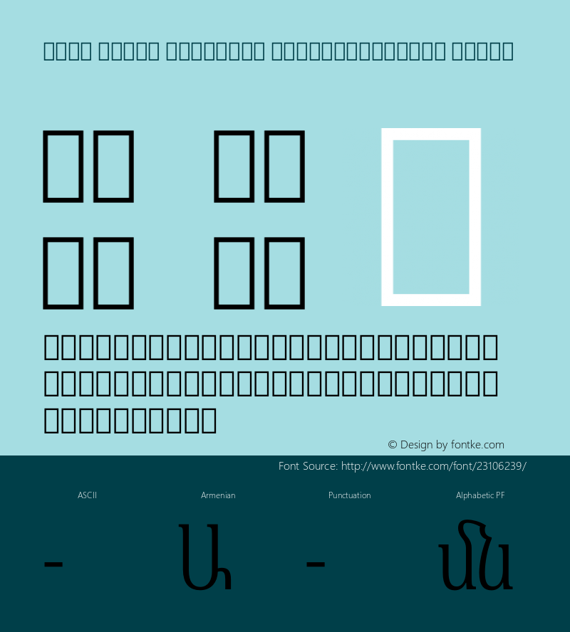 Noto Serif Armenian ExtraCondensed Light Version 1.901图片样张