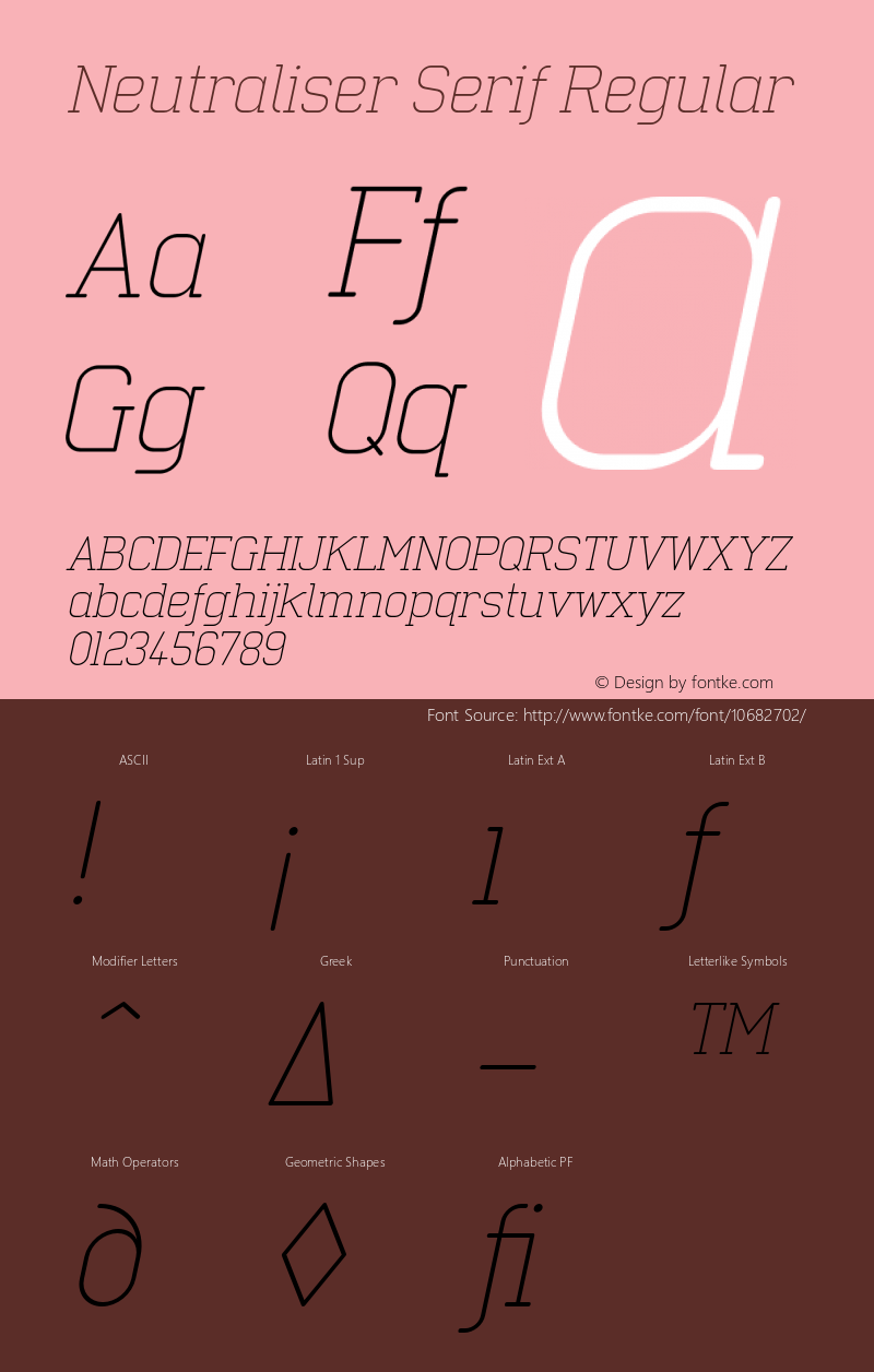 Neutraliser Serif Regular Version 001.000;com.myfonts.easy.hamburger.neutraliser-serif.thin-italic.wfkit2.version.3BfQ图片样张