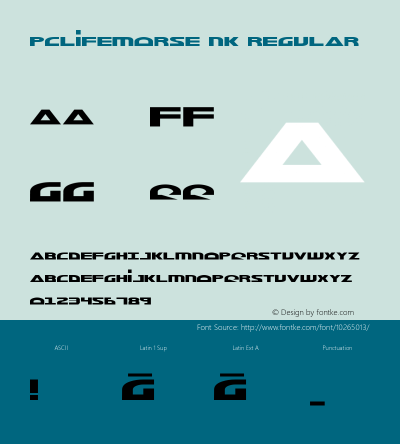 PCLifeMorse NK Regular Macromedia Fontographer 4.1 30.11.2000图片样张