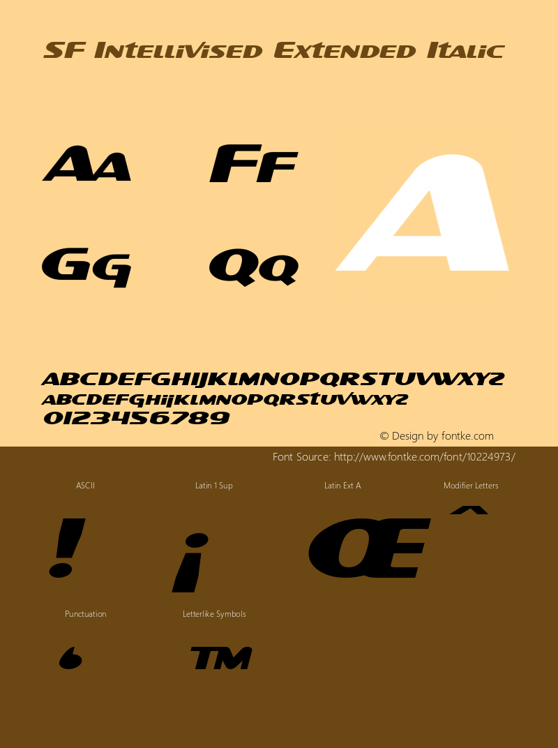 SF Intellivised Extended Italic Version 1.1图片样张