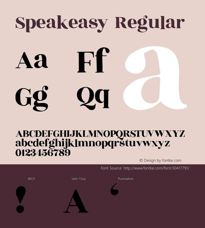 Speakeasy Version 1.005;Fontself Maker 3.1.1图片样张