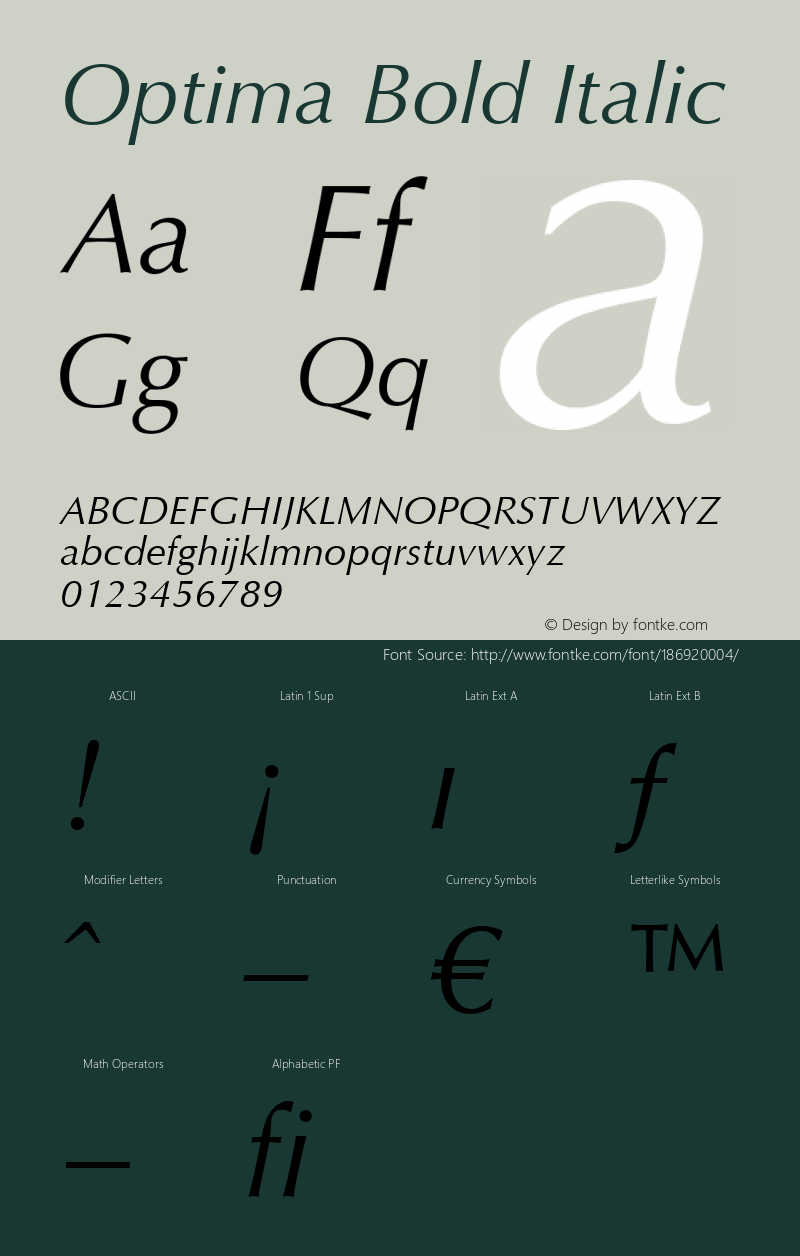 Optima Italic 001.001图片样张