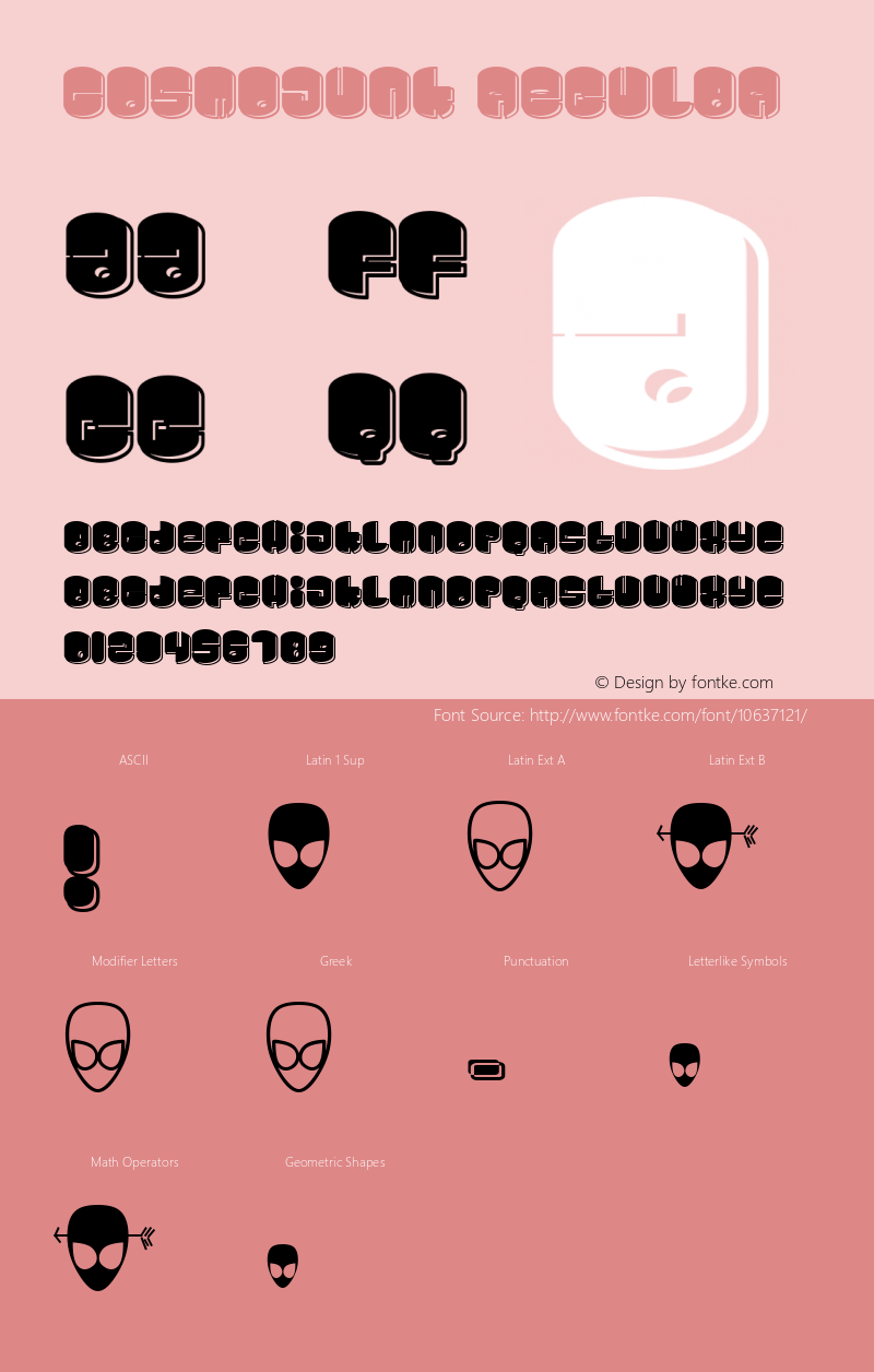 Cosmojunk Regular Macromedia Fontographer 4.1.2 9/5/98图片样张