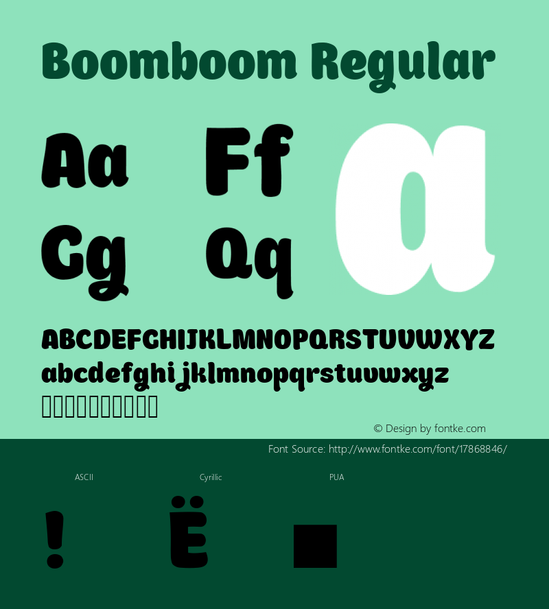 Boomboom Regular Version 1.000图片样张